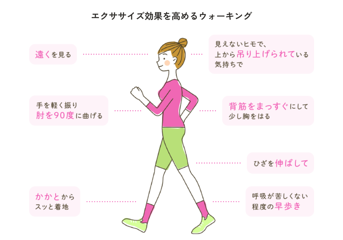 エクササイズ効果を高めるウォーキング
