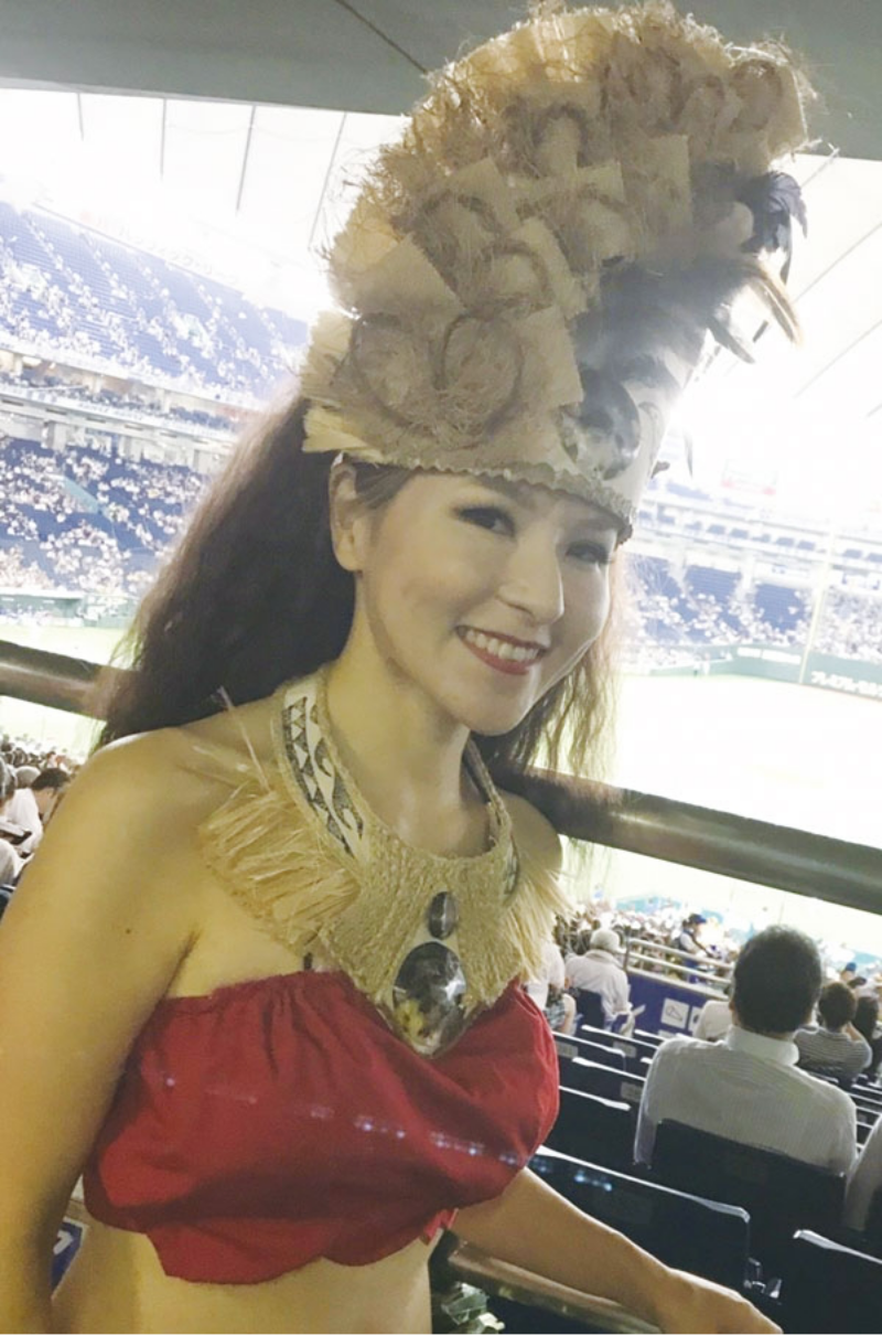 タヒチダンスを楽しんでいます