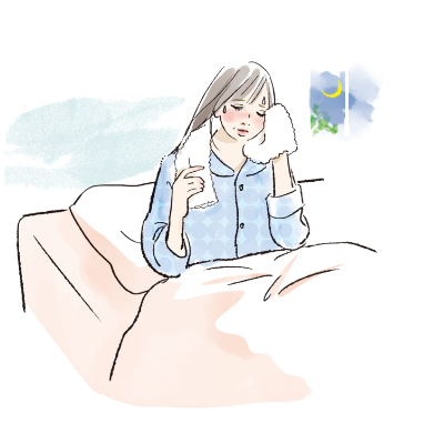 寝汗？夜眠れない何度も起きてしまう