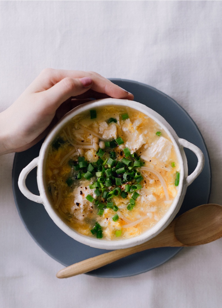 豆腐と卵のとろみ生姜スープ